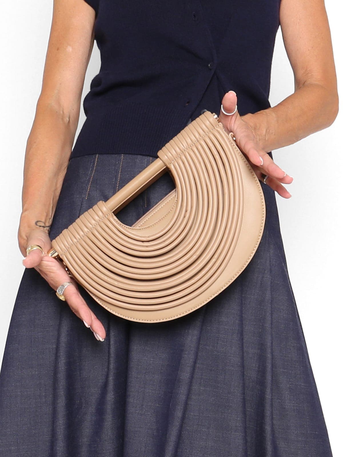 Bolso Tiras Crema — foto 3