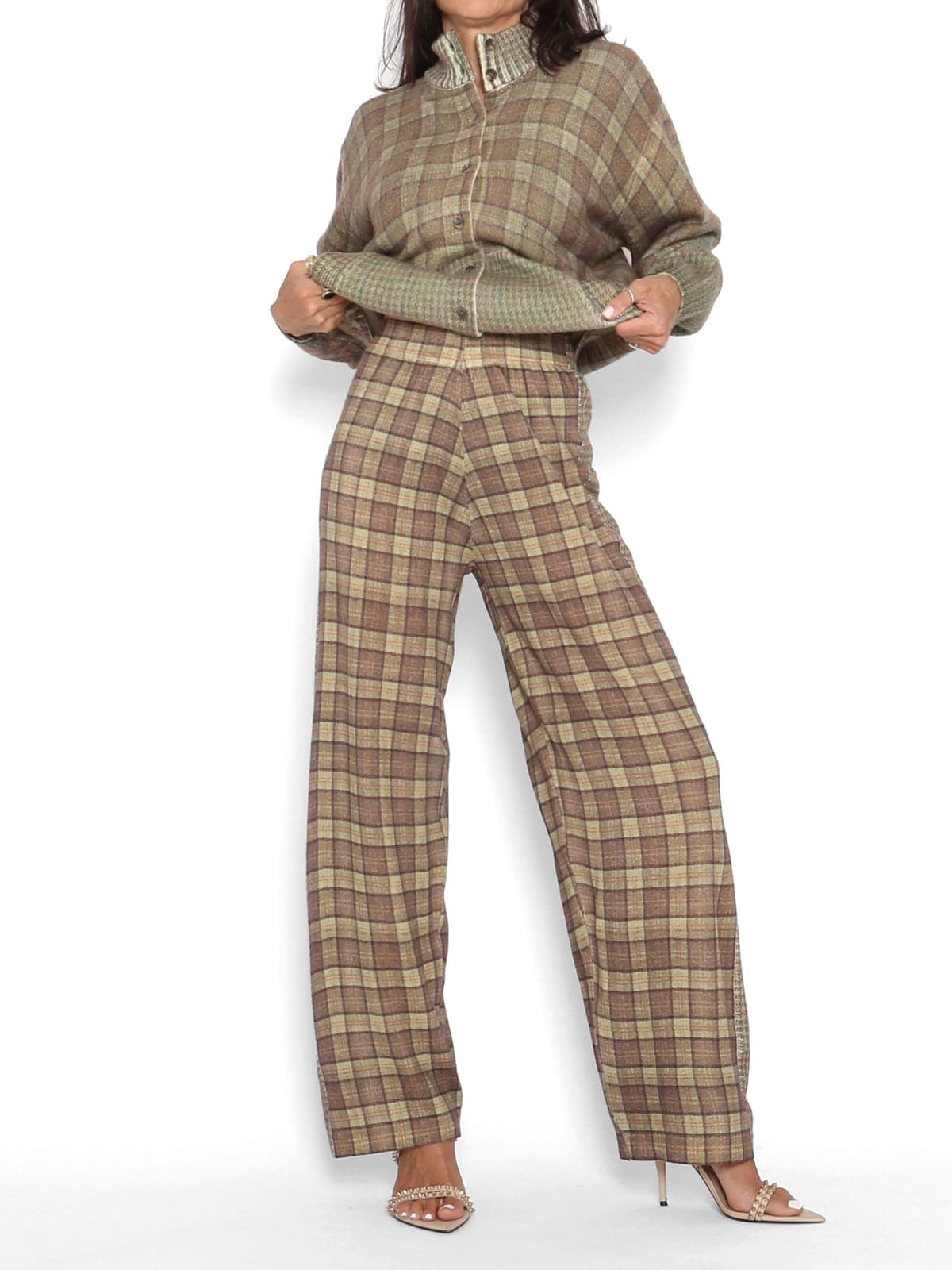 Pantalón Punto Cuadros — foto 3