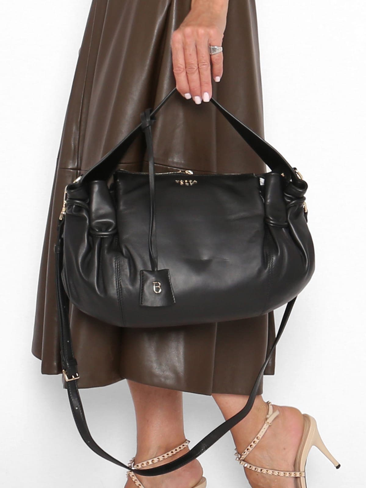 Bolso Negro Frunces